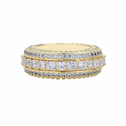 Five-Row Full Diamond Rotating Ring