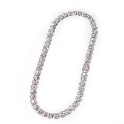 Diamond Square Rock Candy Necklace - 10mm