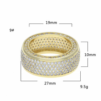 New Micro Pavé Full Diamond Hip-Hop Ring
