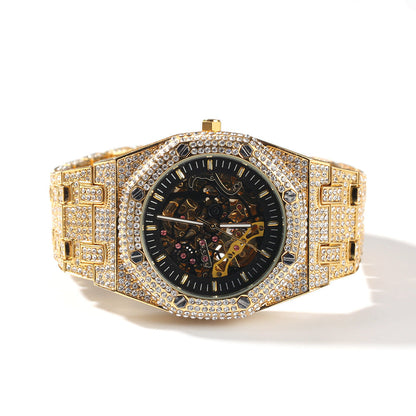 Full Diamond Hollow Bottom Mechanical Watch