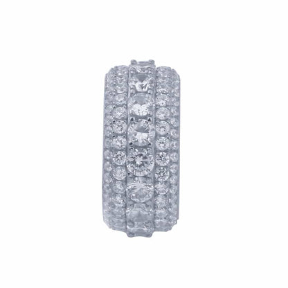 S925 Gold-Plated Micro Pave Full Diamond Ring