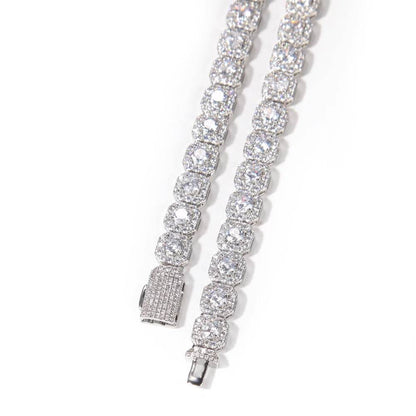 Diamond Square Rock Candy Necklace - 10mm