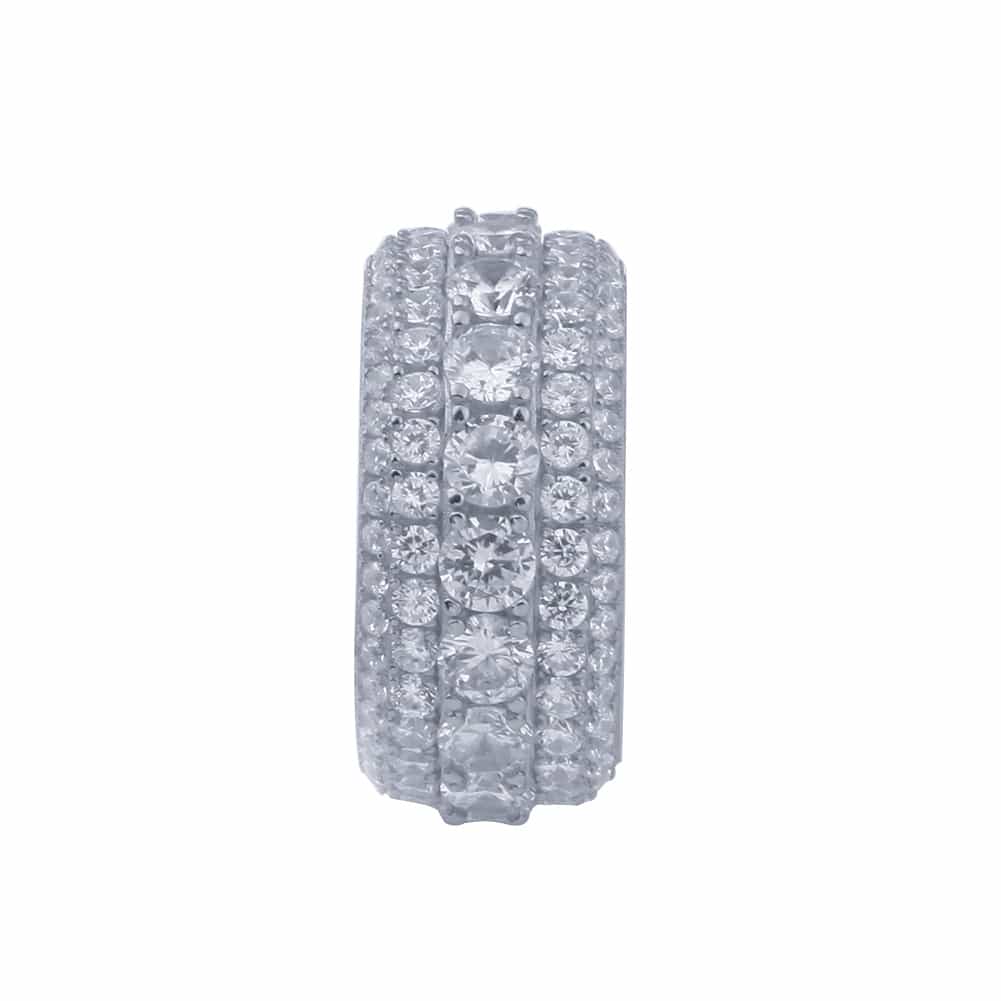 S925 Gold-Plated Micro Pave Full Diamond Ring