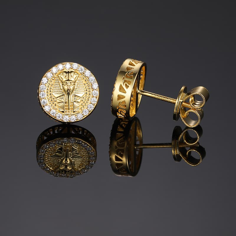 Egyptian Style S925 VVS Moissanite Pharaoh Earrings