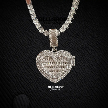 Personalized Heart Photo Pendant with Hinged Design