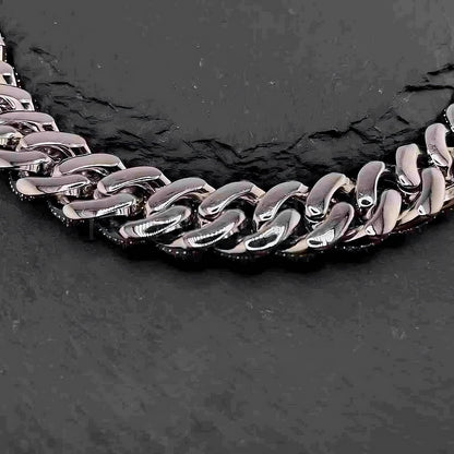 15mm Cuban chain bracelet full diamond iced out