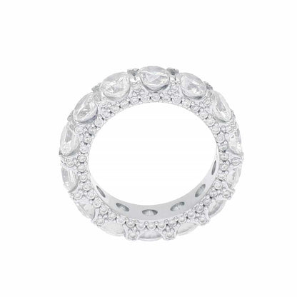 Prong-Set Diamond Ring with 18K Gold Plating