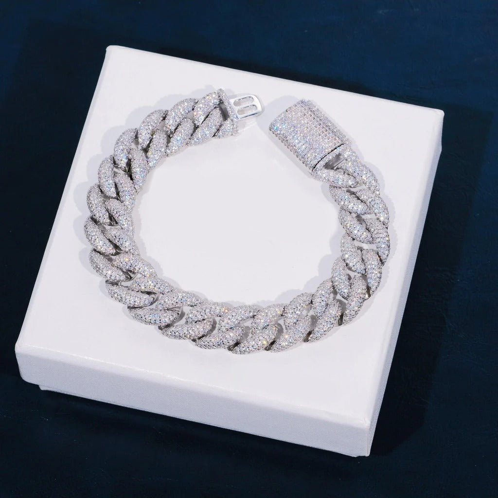 5-Row Iced Cuban Bracelet - 15mm