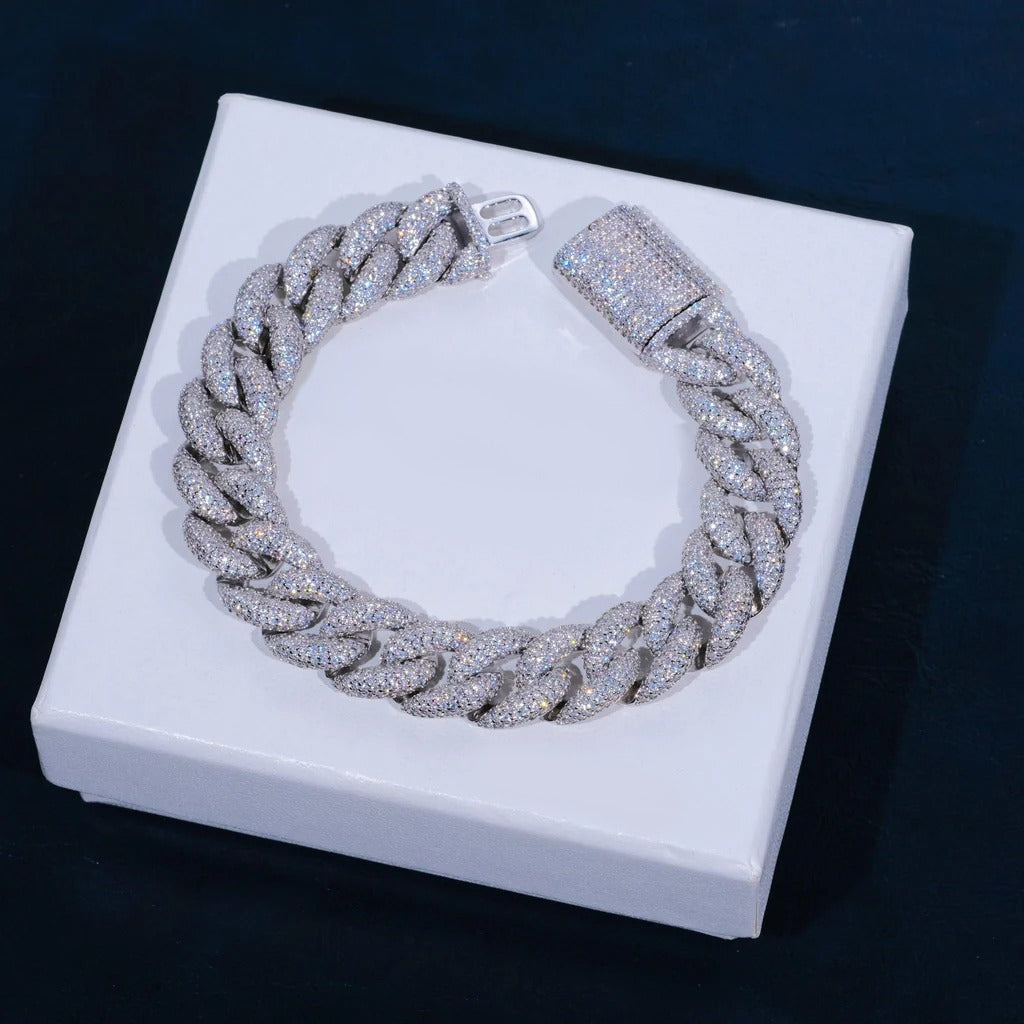 5-Row Iced Cuban Bracelet - 15mm