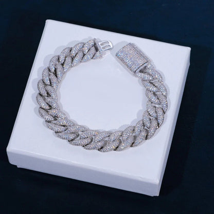 5-Row Iced Cuban Bracelet - 15mm