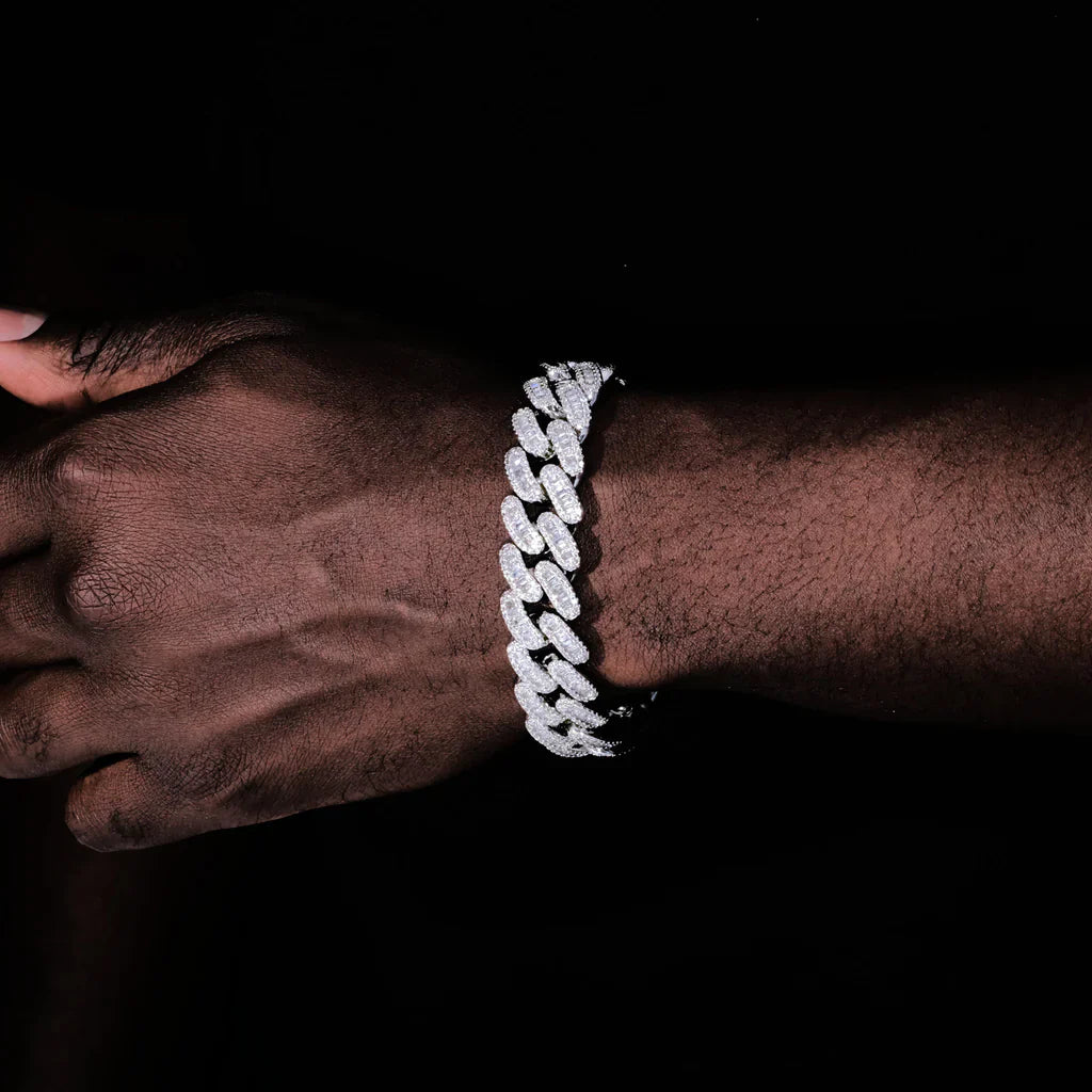 Baguette Cuban Link Bracelet - 16mm