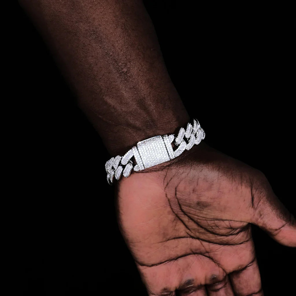 Baguette Cuban Link Bracelet - 16mm