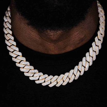 19mm Iced Prong Cuban Chain
