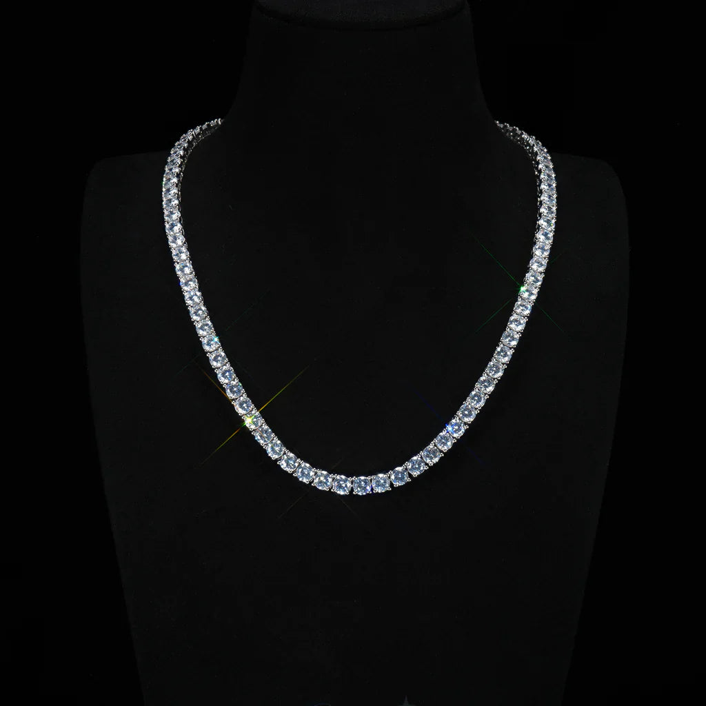 5mm  18K Gold-Plated Iced AAA CZ BlingBling Tennis Chain Single Row