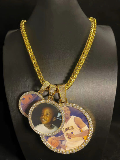 3D CIRCLE CUSTOM PICTURE PENDANT