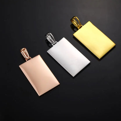 Custom Photo Rectangular Pendant - 25mm