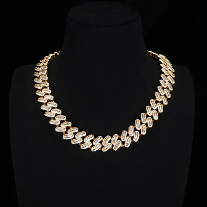 Iced Baguette Cuban Chain - 15mm