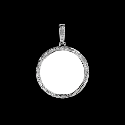 3D Custom Photo Flame Solid Round Pendant - 37mm
