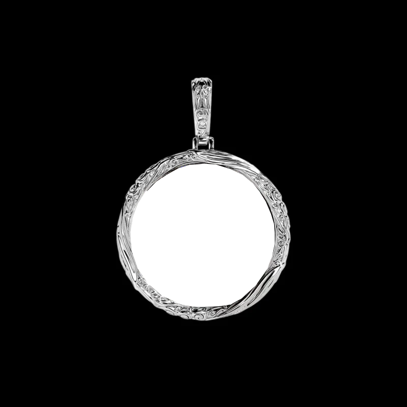 3D Custom Photo Flame Solid Round Pendant - 37mm