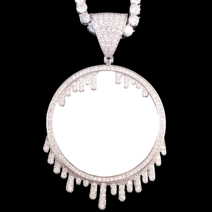 3D Custom Round Water Drop Pendant - 65mm