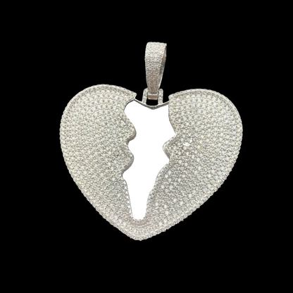 3D Customized Cracked Love Pendant - 55mm