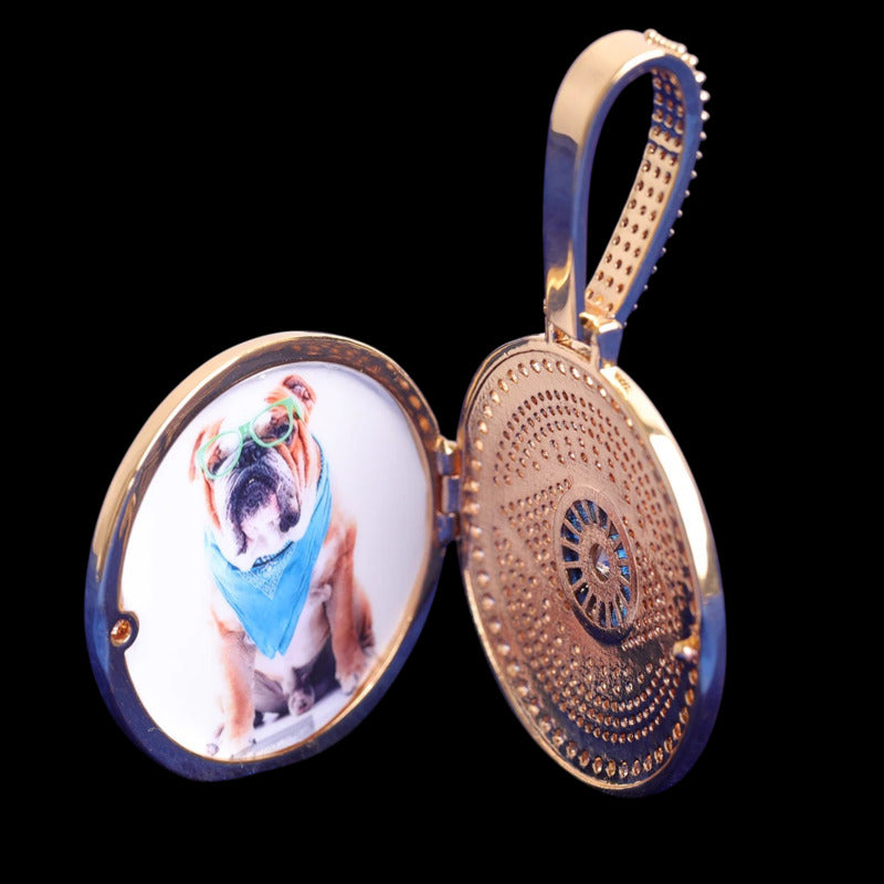 3D Customized Photo Flip God's Eye Round Pendant - 40mm