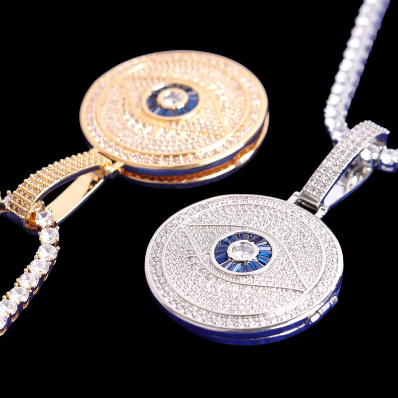 3D Customized Photo Flip God's Eye Round Pendant - 40mm