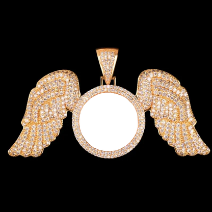 3D Customized Photo Ice Wings Pendant - 90mm