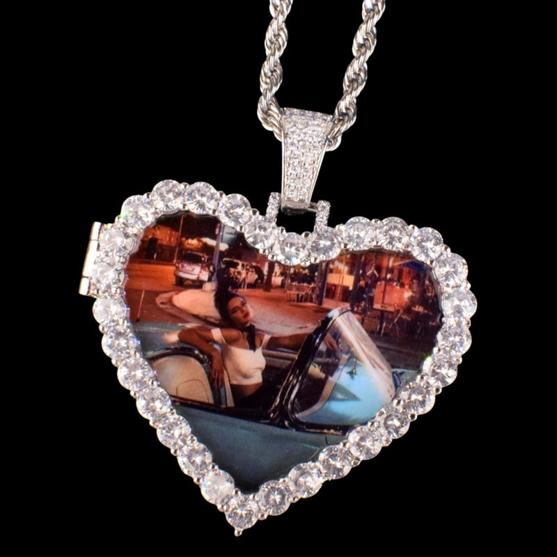 3D Customized Photo Love Flip Pendant - 45mm