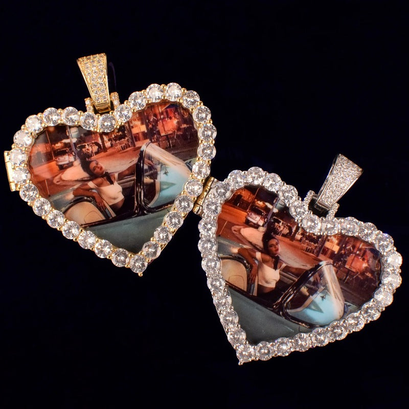 3D Customized Photo Love Flip Pendant - 45mm