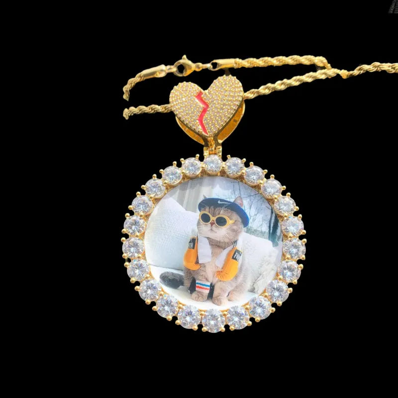 3D Customized Photo Round Pendant - 50mm