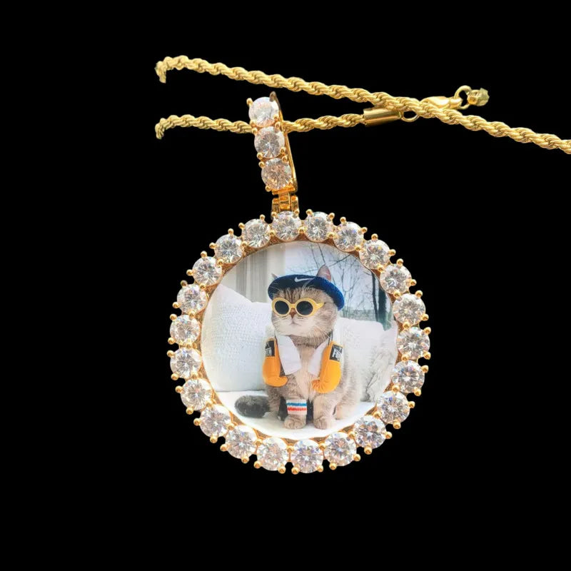 3D Customized Photo Round Pendant - 50mm