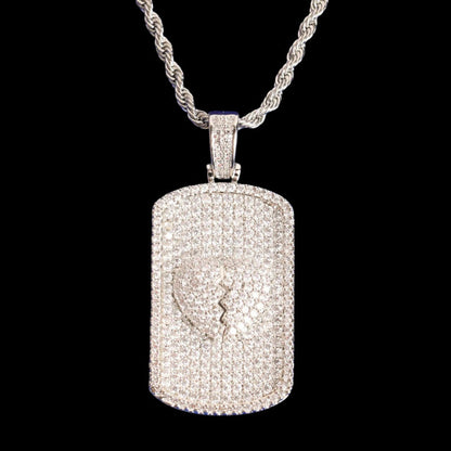 3D Custom Photo Broken Heart Dog Tags