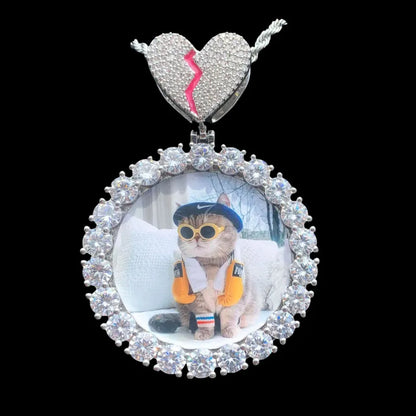 3D Customized Photo Round Pendant - 50mm