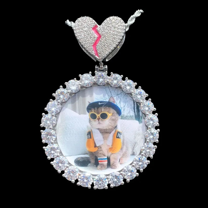 3D Customized Photo Round Pendant - 50mm