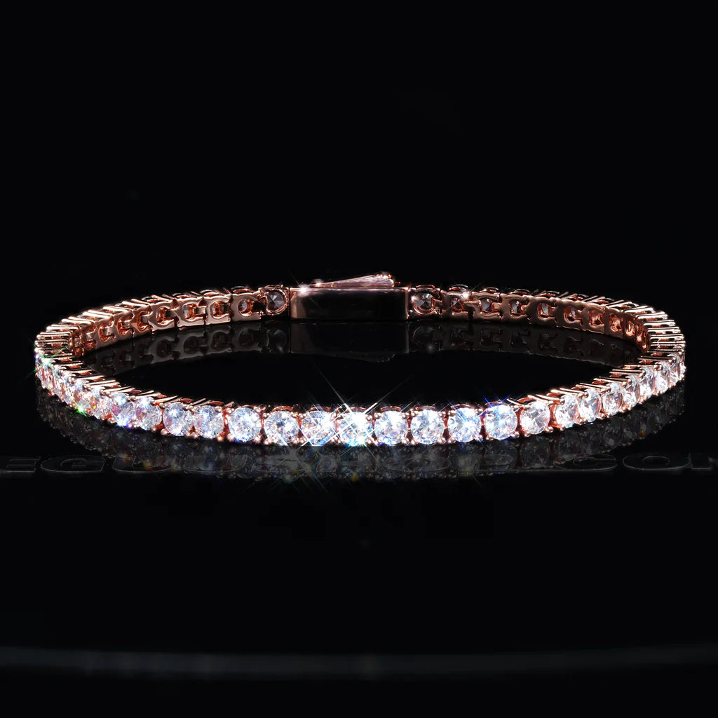 Tennis Bracelet in Rose Gold - 3mm