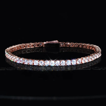 Tennis Bracelet in Rose Gold - 3mm