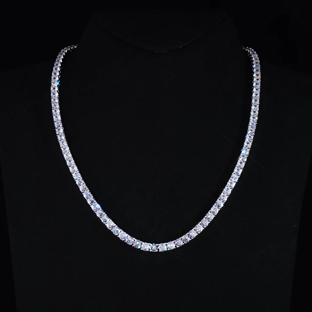S925 Tennis Chain in Yellow Gold - 4mm