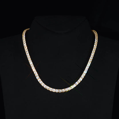 18K Gold-Plated 925 Sterling Silver AAA CZ Necklace
