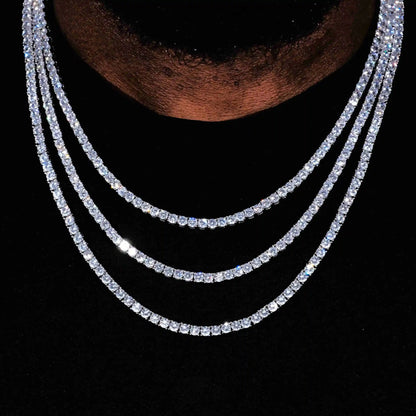 4mm 18K Gold-Plated Iced BlingBling Tennis Chain