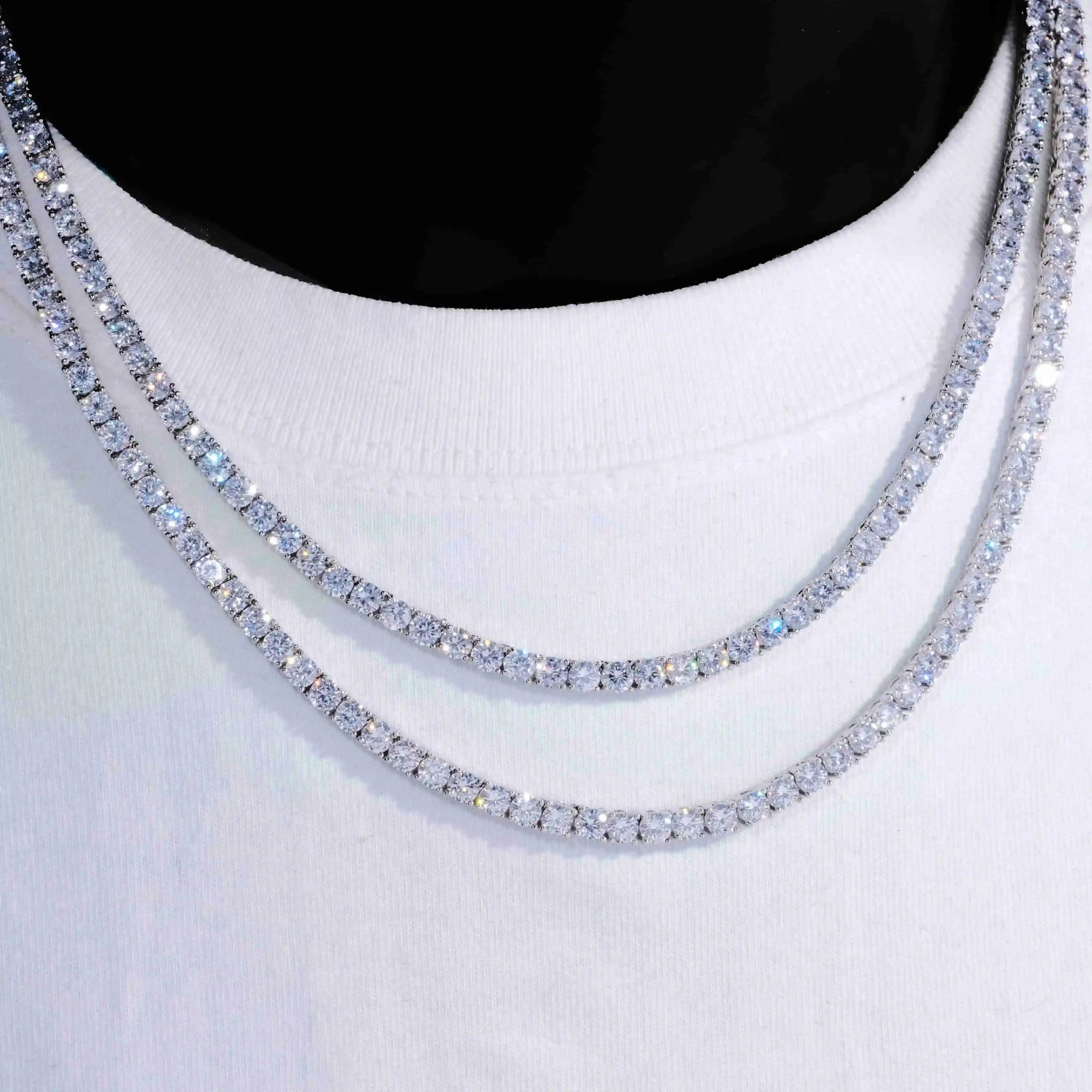 4mm 18K Gold-Plated Iced BlingBling Tennis Chain