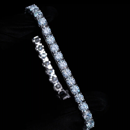 5MM 925S & VVS Moissanite Tennis Bracelet White Gold
