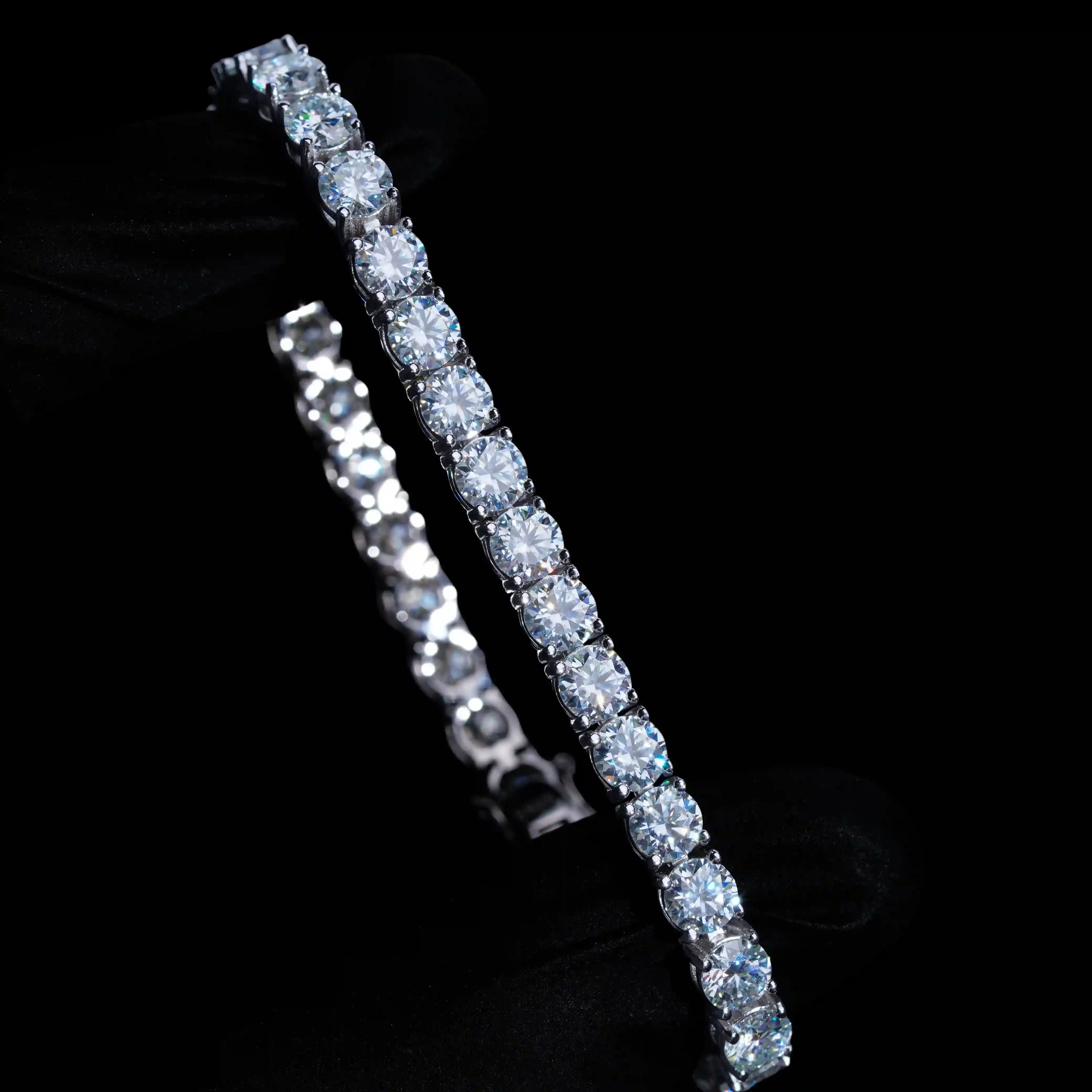 5MM 925S & VVS Moissanite Tennis Bracelet White Gold