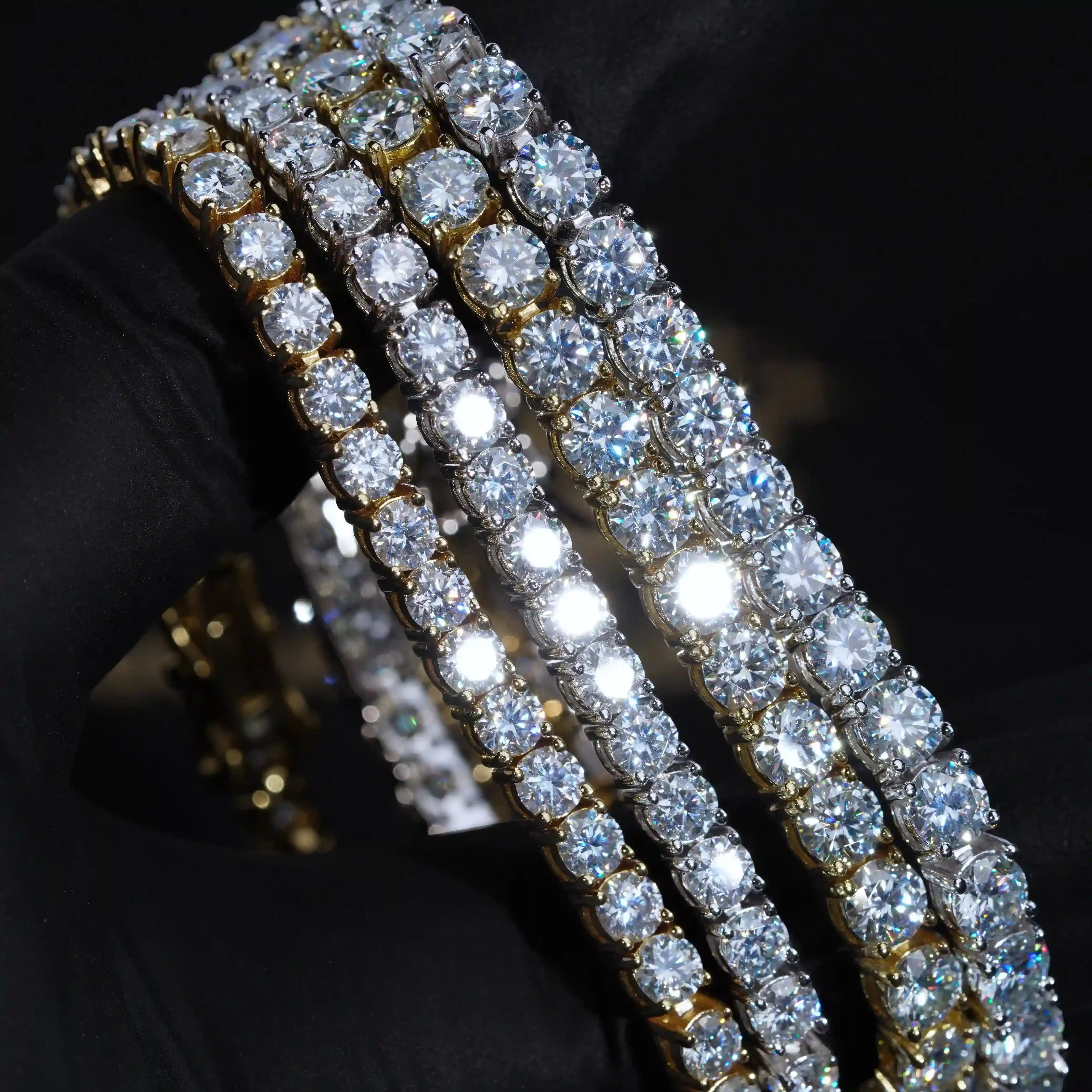5MM 925S & VVS Moissanite Tennis Bracelet White Gold