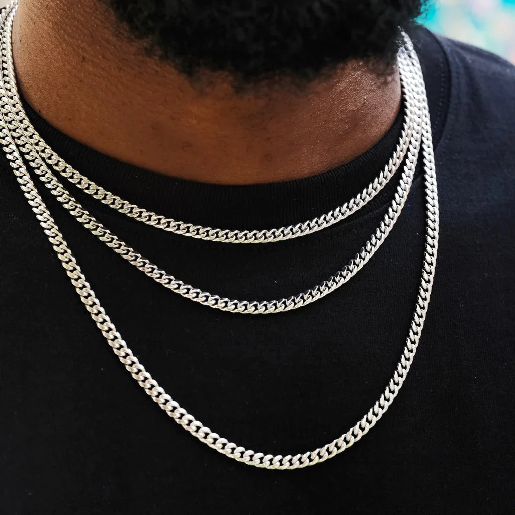 Miami Cuban Link Chain In White Gold - 5mm