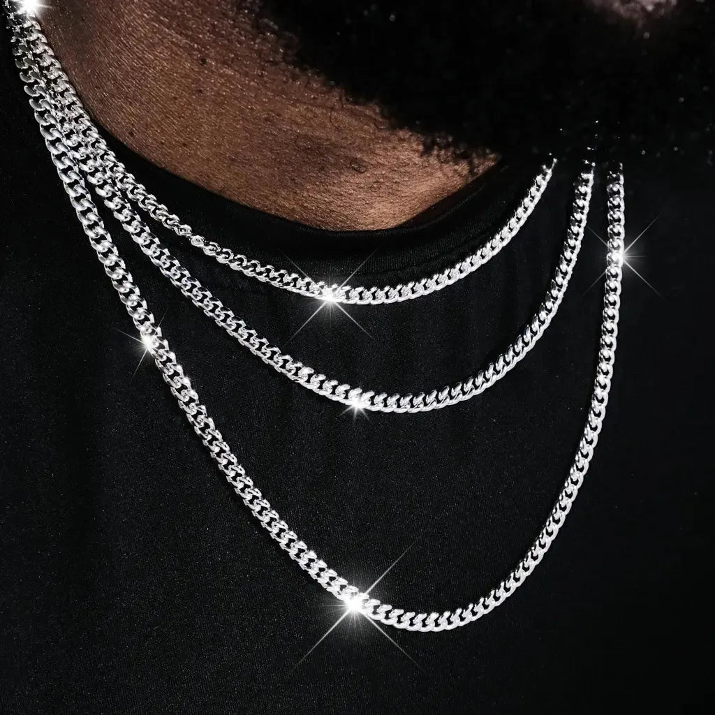 Miami Cuban Link Chain In White Gold - 5mm
