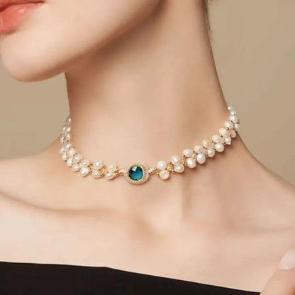 Emerald necklace FACED- CUSTMER PICTURE ROUND PENDANT - 42MM