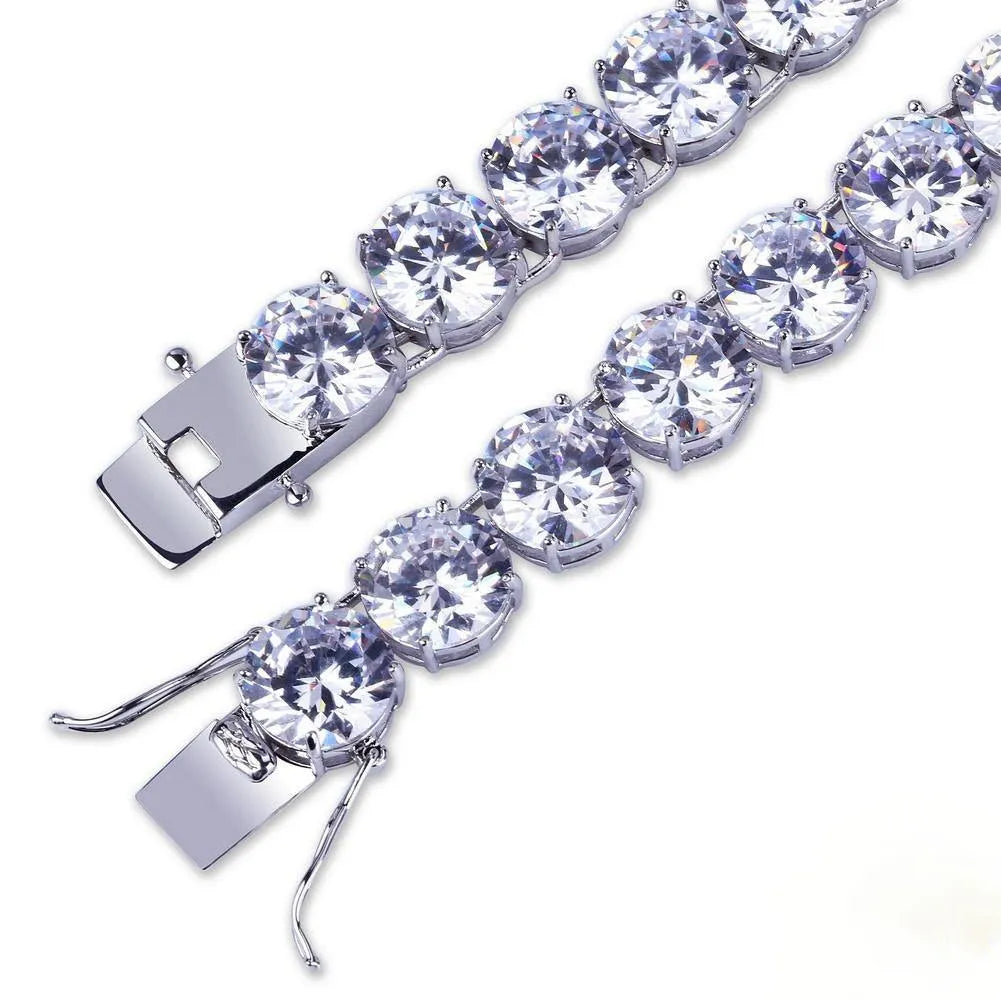 Tennis Bracelet in White Gold - 10mm
