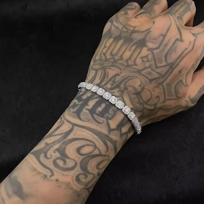 7mm diamond rock candy bracelet iced hip hop jewelry