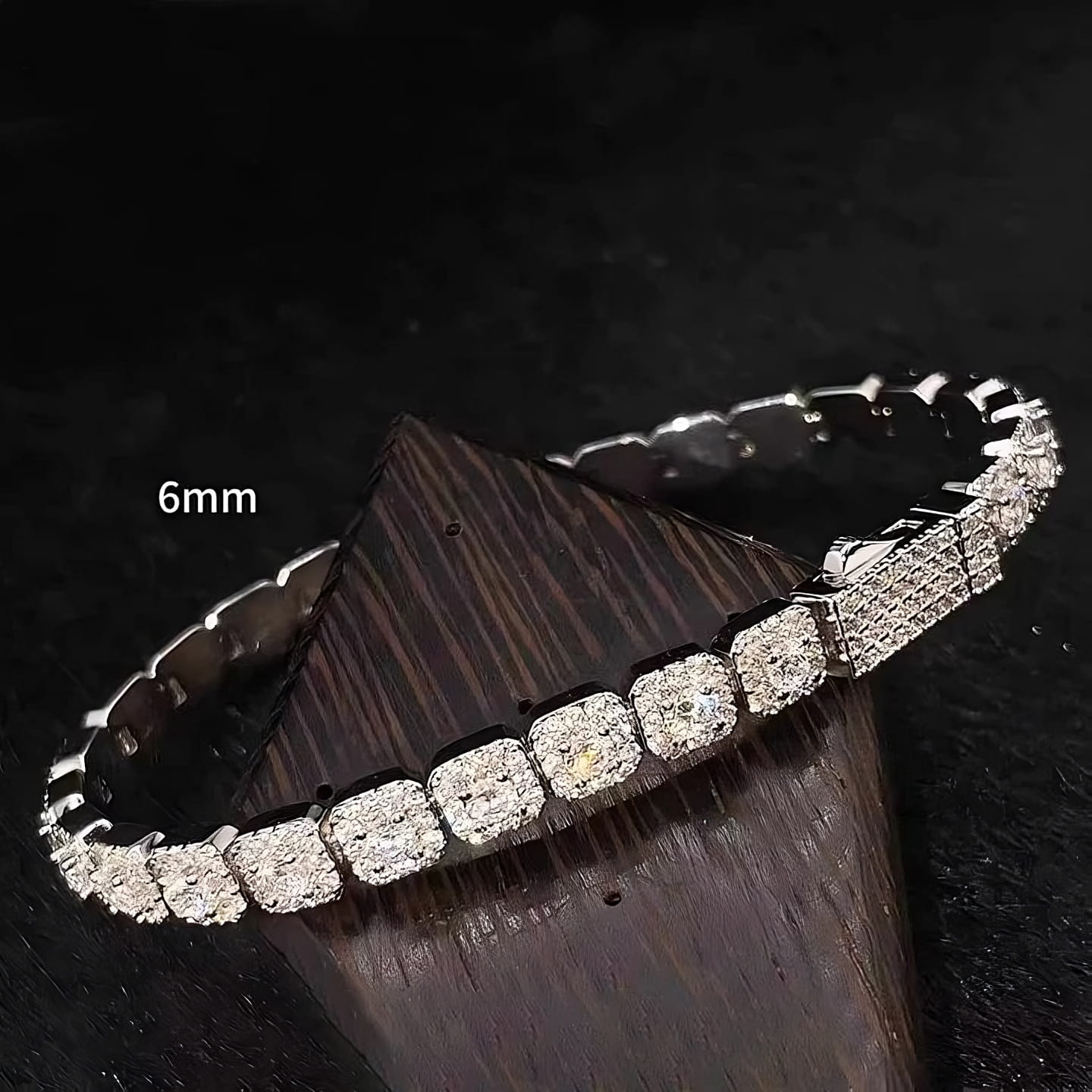 Diamond bracelet 7mm rock candy style hip hop